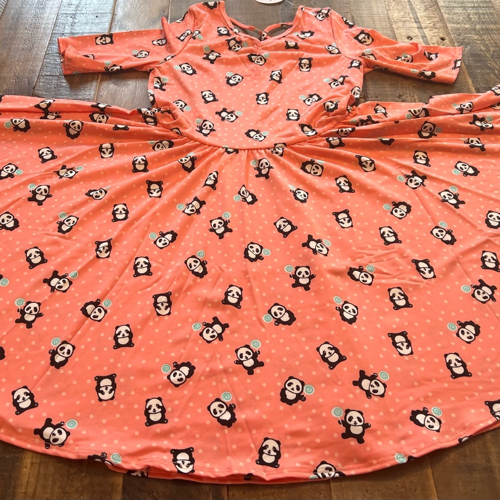 Dot Dot Smile size 7 or 8/10 girls panda Ballerina twirl dress new